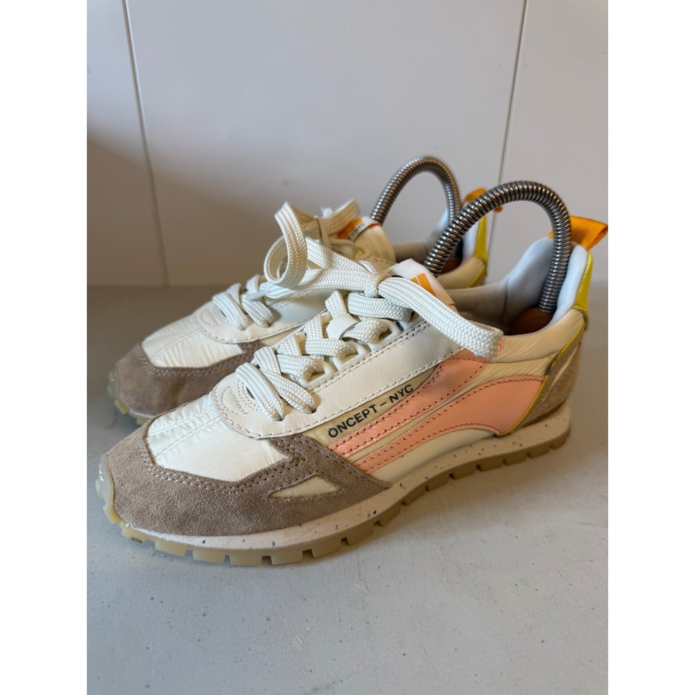 Cream & Pink Women's Retro Runner Sneakers
